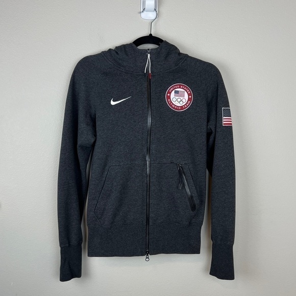 Nike Fleece Jacket Olympics Team USA Full Zip Hooded - Picture 2 of 9
